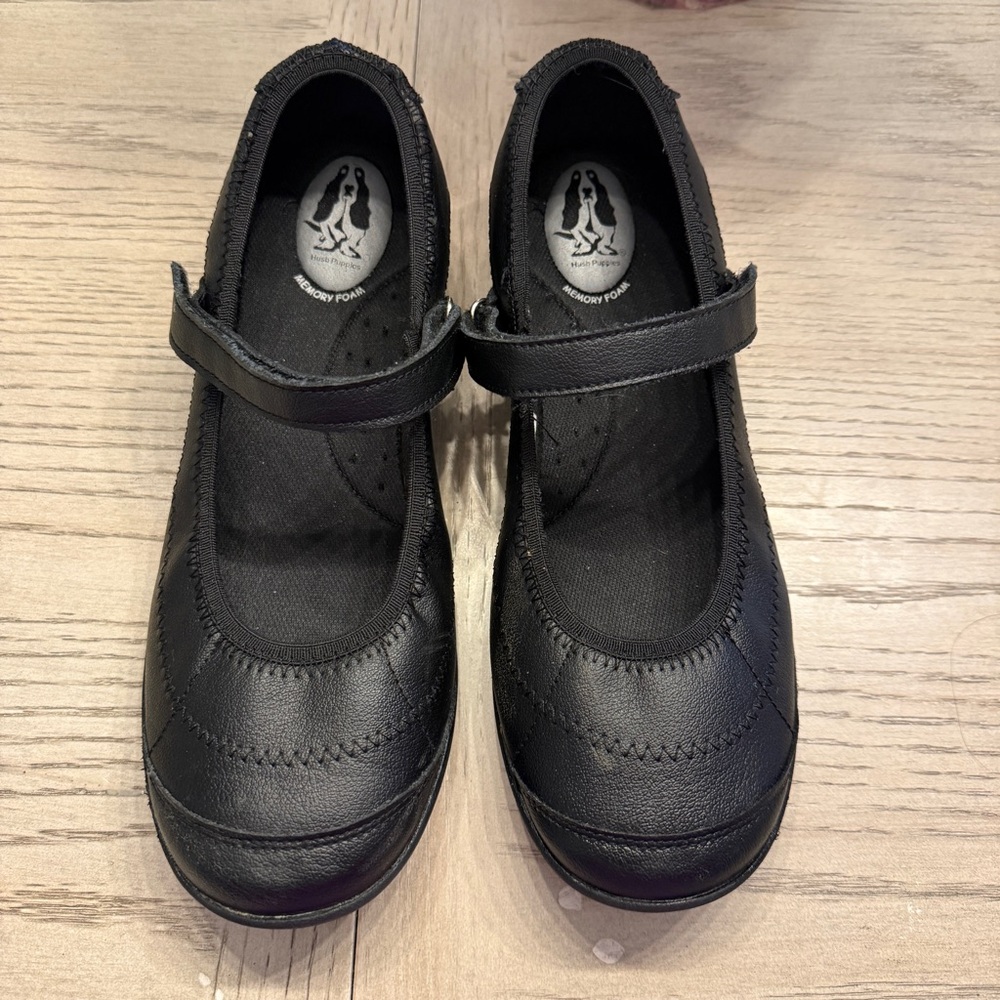 Hush Puppies Black Kids Dress Shoes